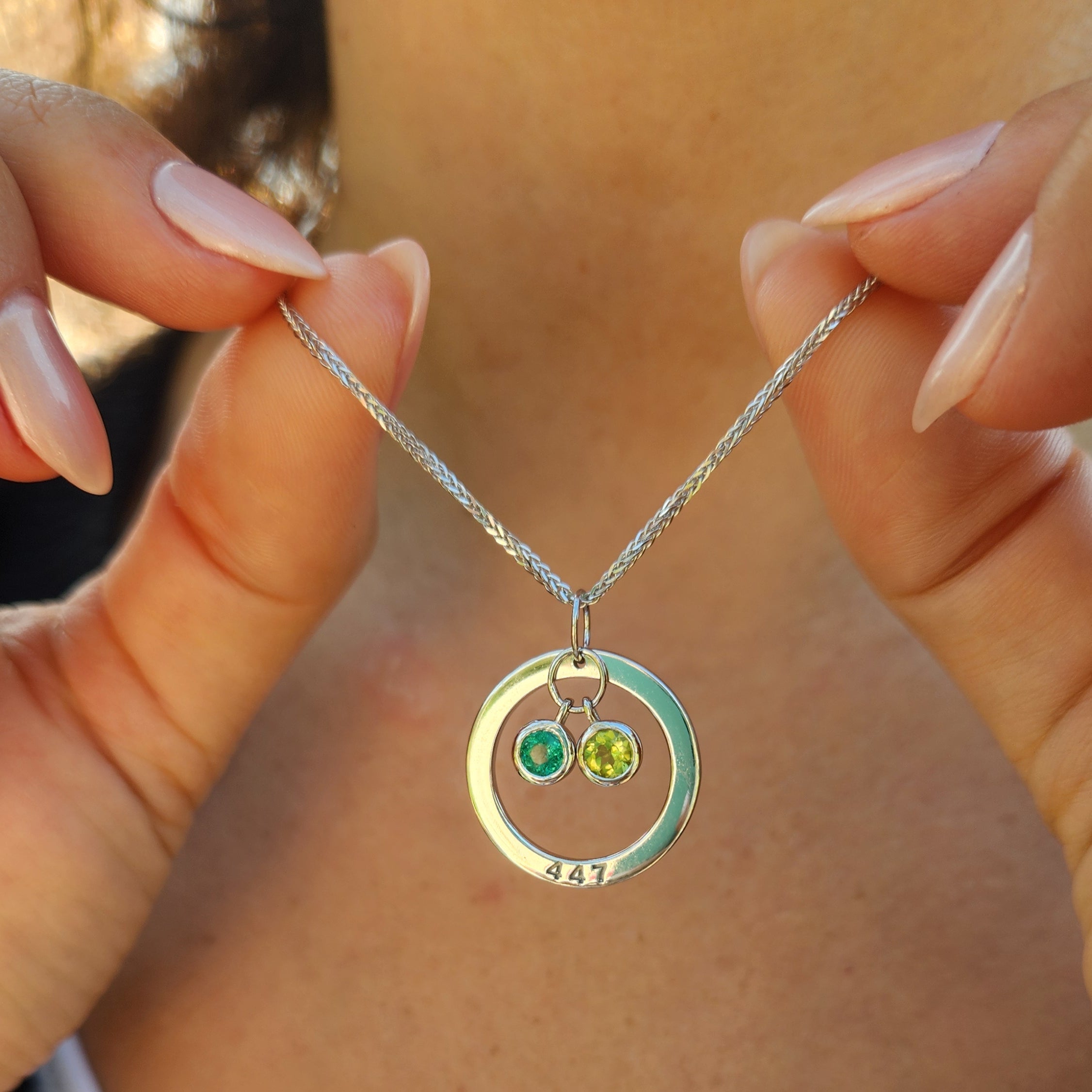 Circle Birthstone necklace
