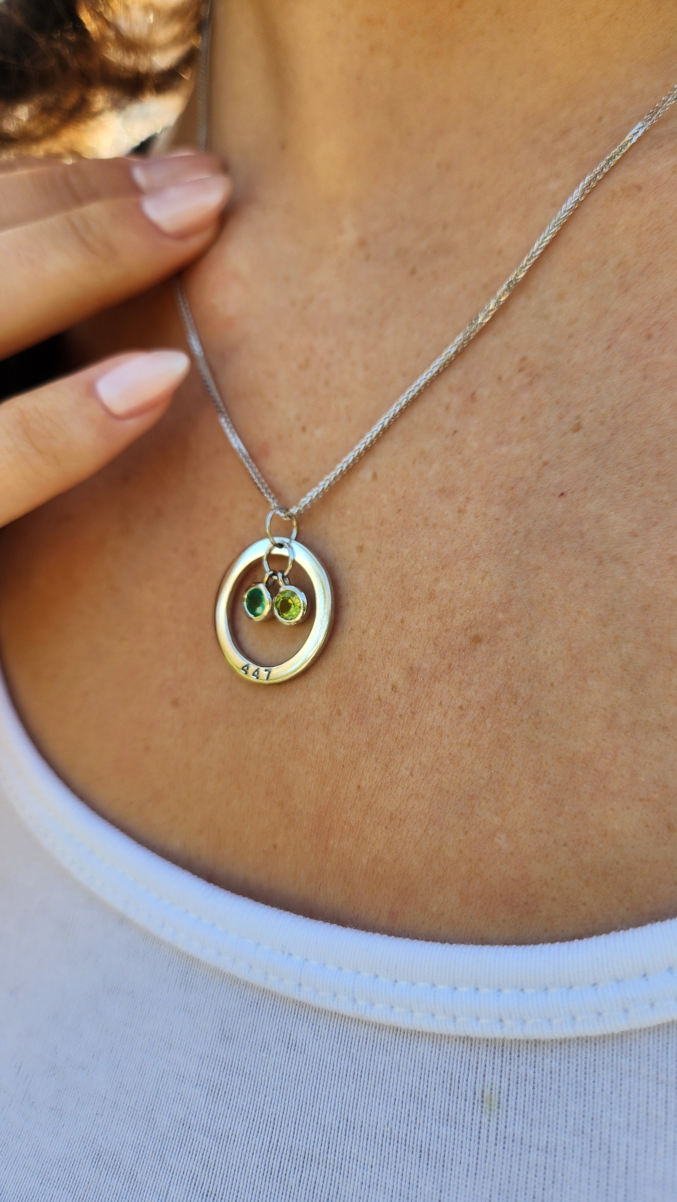 Circle Birthstone necklace