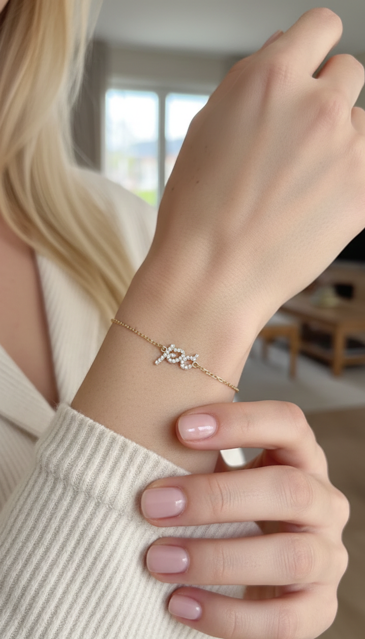 Hebrew Name Diamond Bracelet