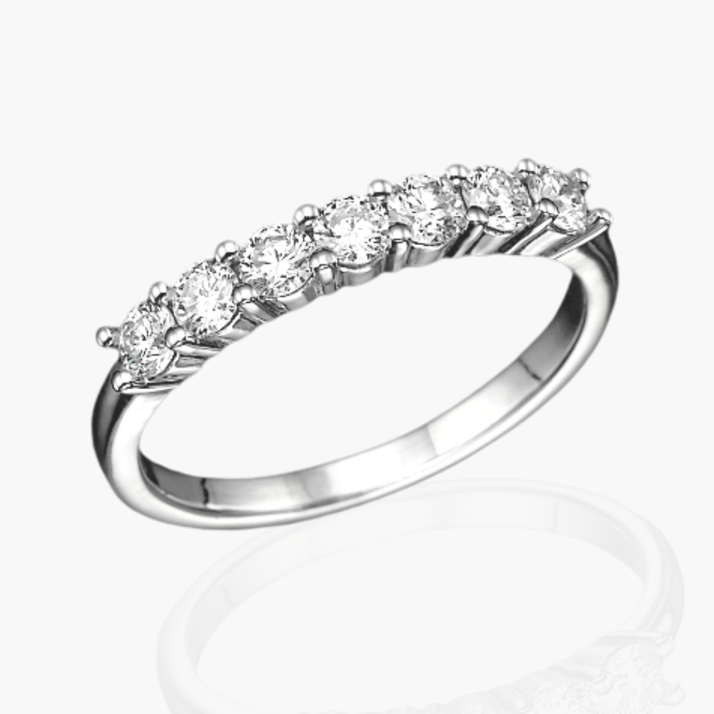 7 stone diamond eternity ring
