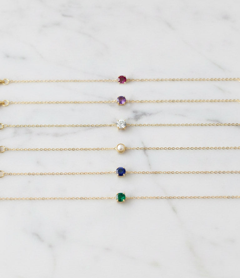 Birthstone Solitaire Bracelet