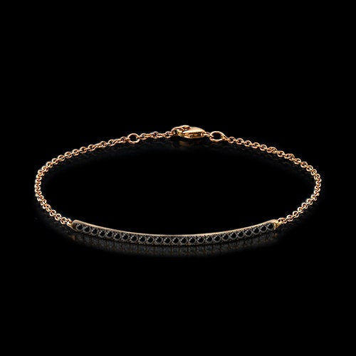 Black diamonds bar bracelet