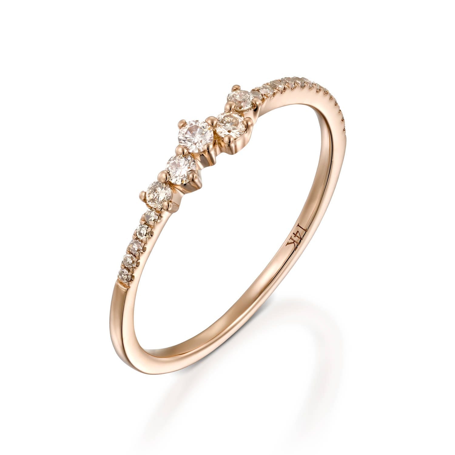 Champagne diamonds eternity ring