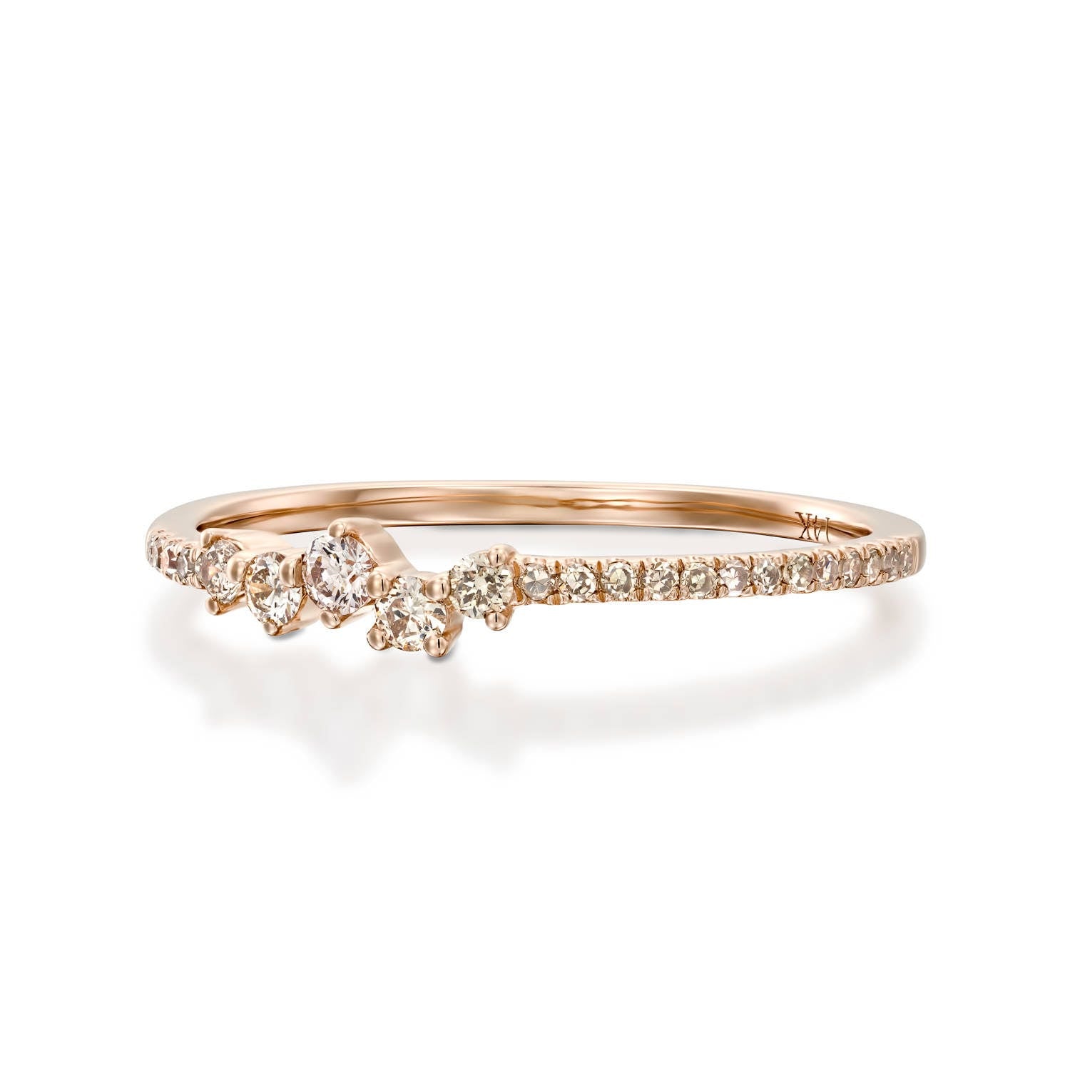 Champagne diamonds eternity ring
