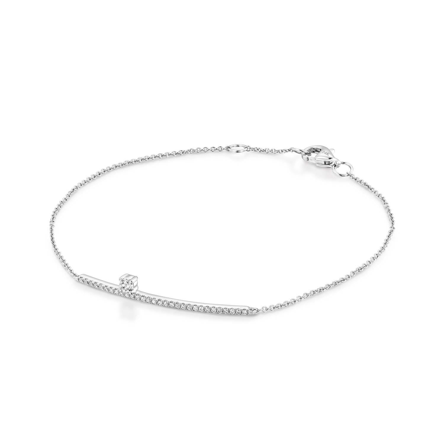 Diamond bar bracelet