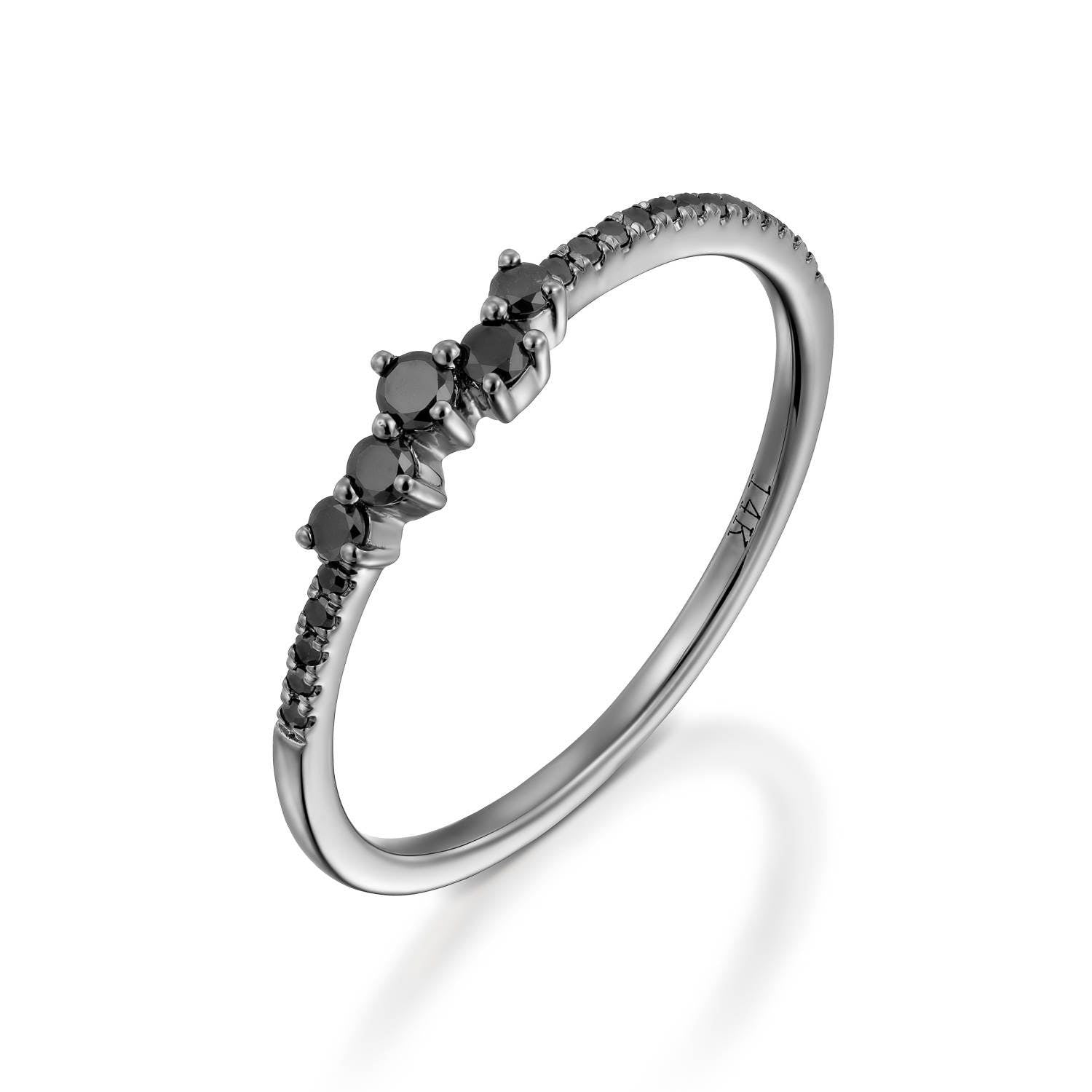 Black diamond eternity ring