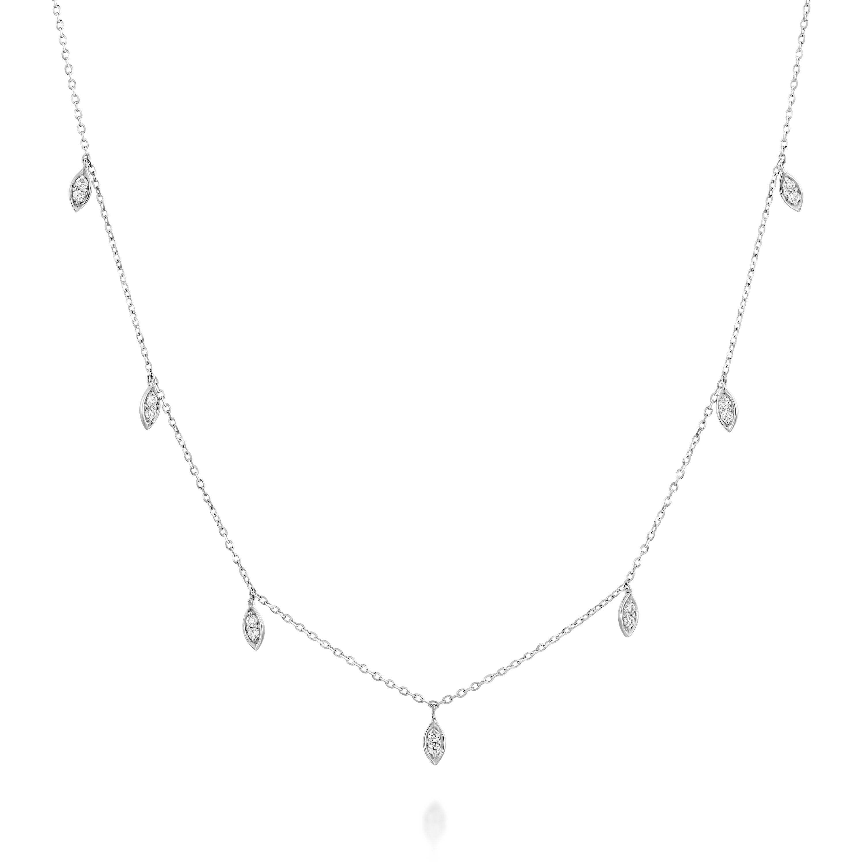 Charm diamond bridal necklace