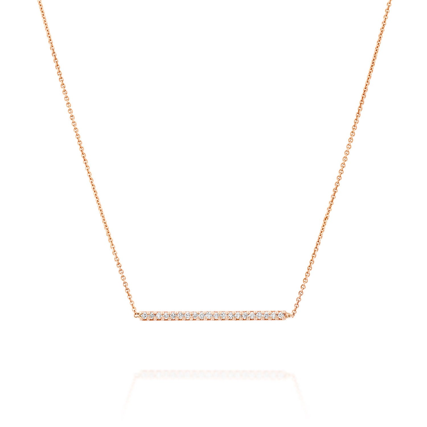 14k rose solid gold necklace