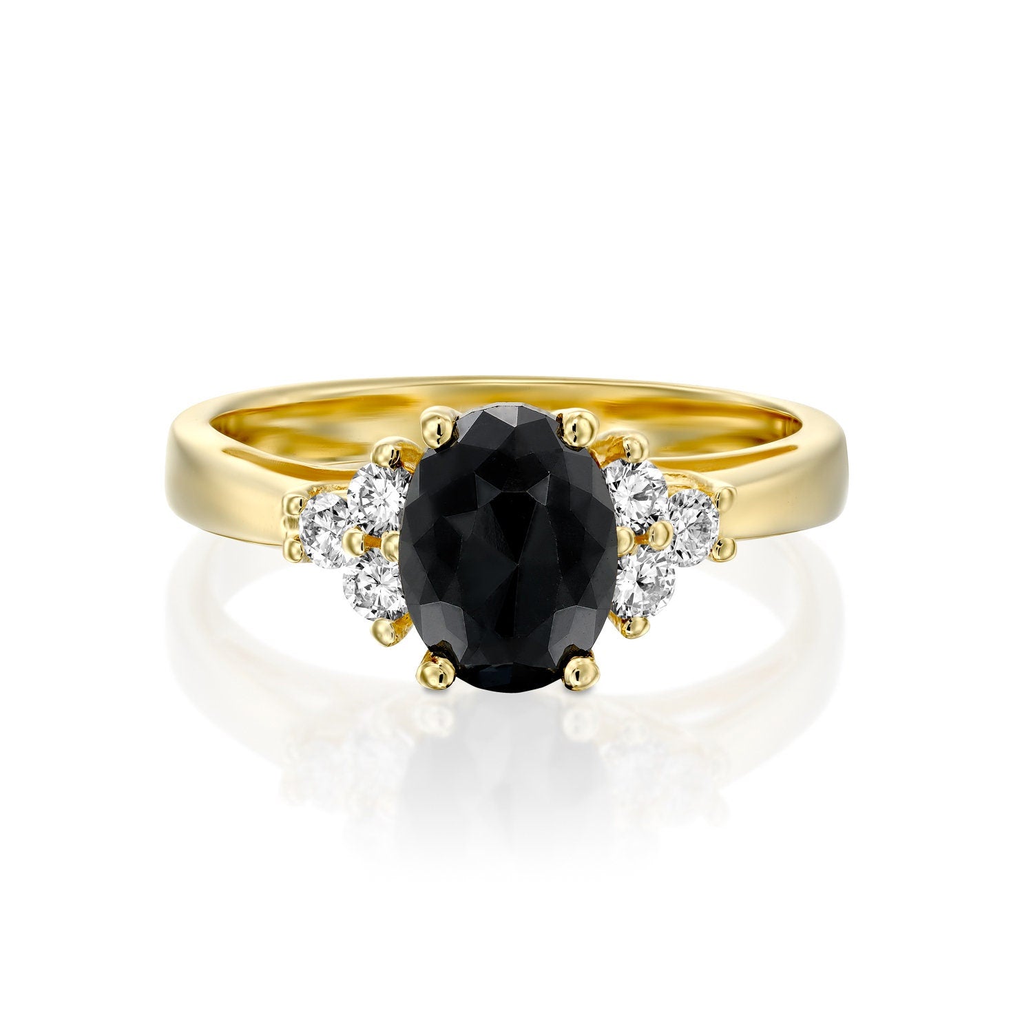 Black diamond special engagement ring