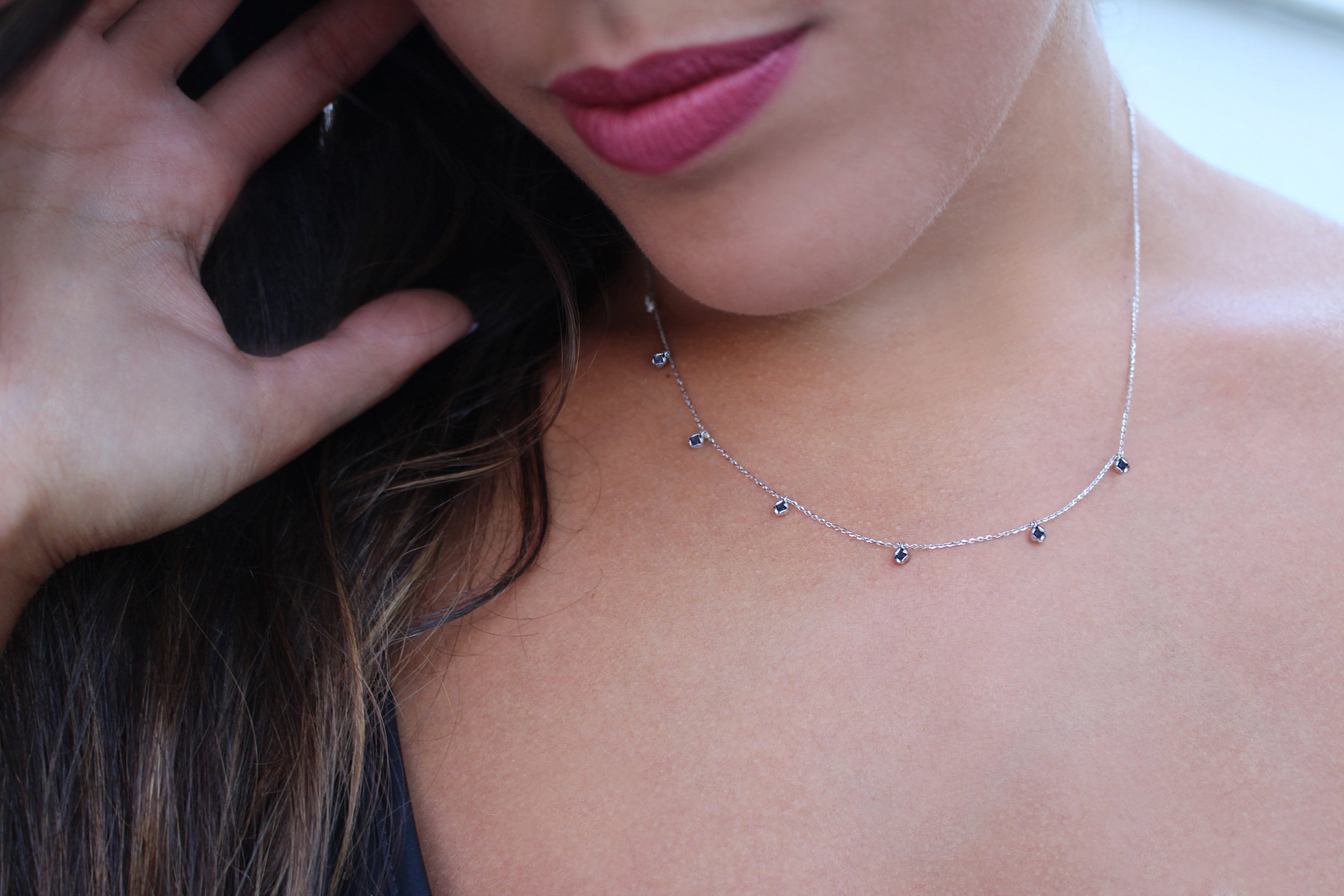 Diamond by the Yard sapphire necklace