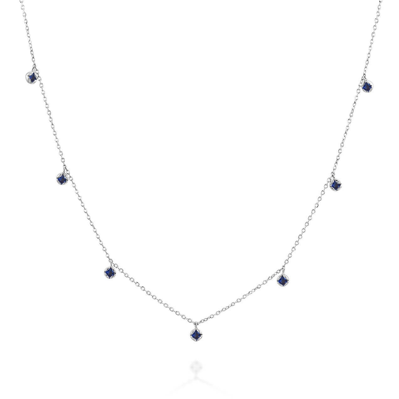 Diamond by the Yard Sapphire necklace