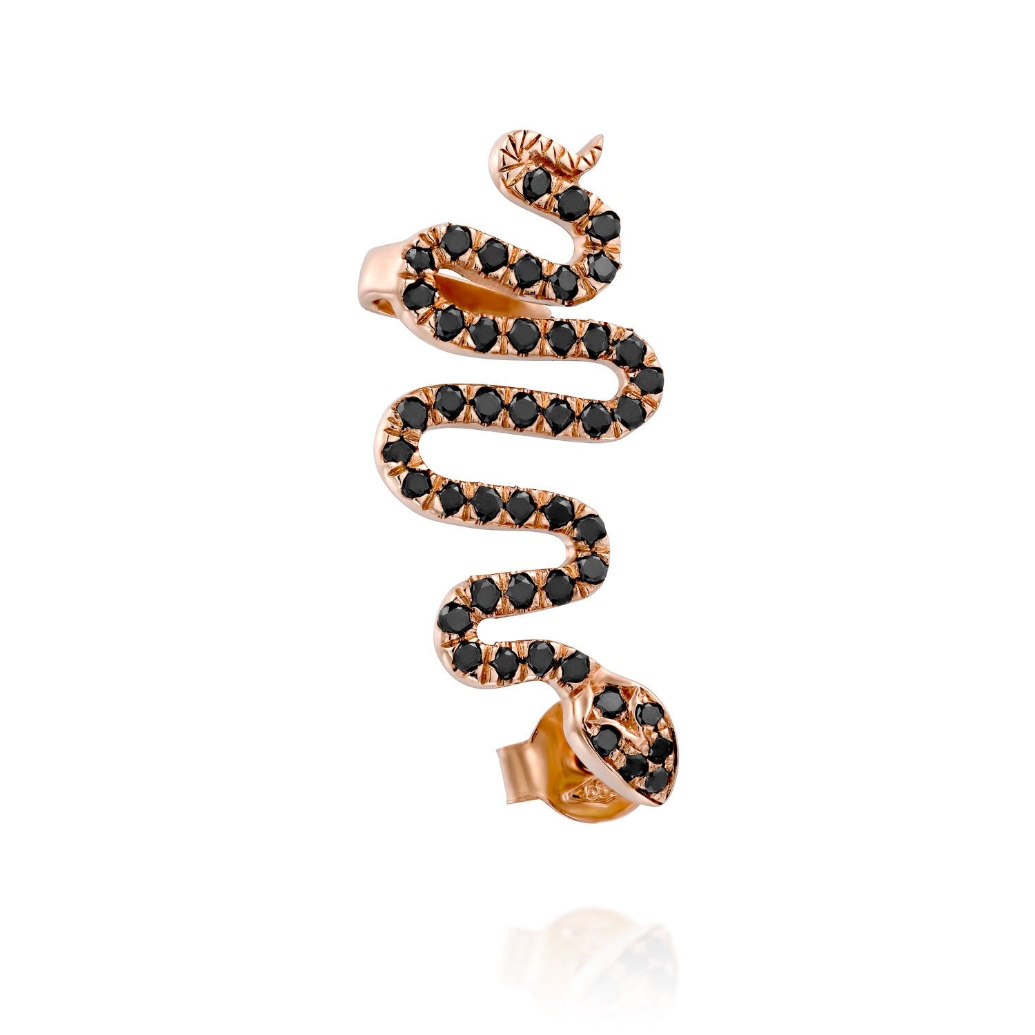Snake diamond earring