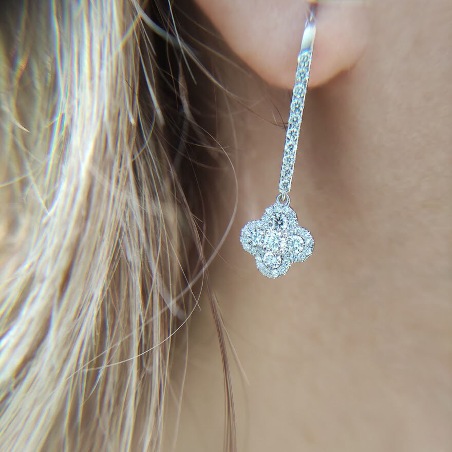 Dangling Diamond Earrings
