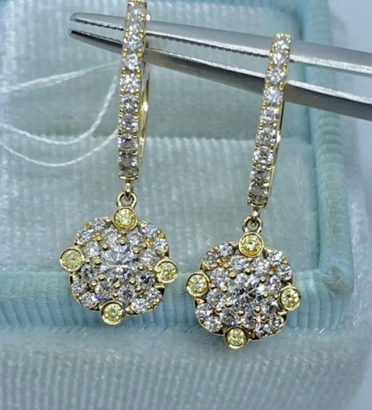 Diamond drop earrings