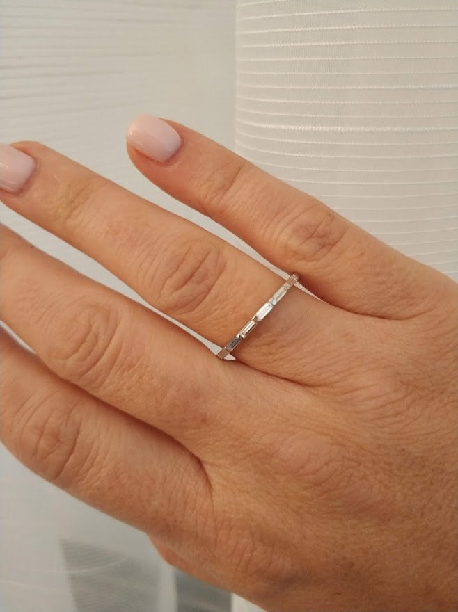 Baguette diamond eternity ring