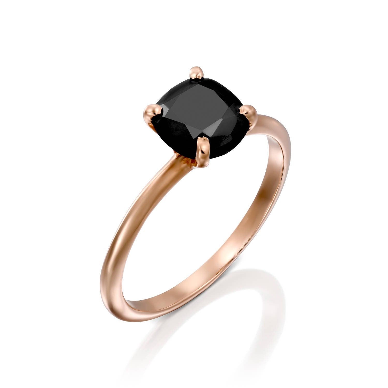 Solitaire Black Diamond Ring