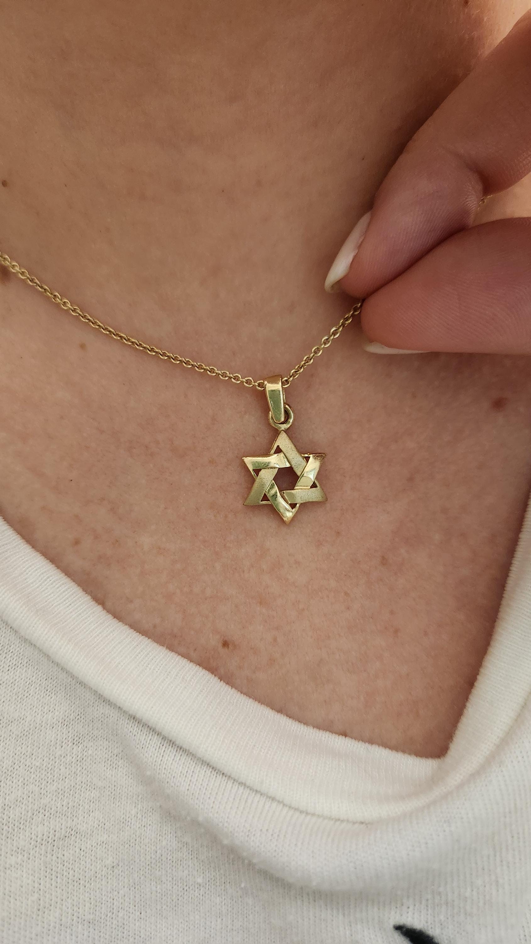 Magen david 14K gold pendant