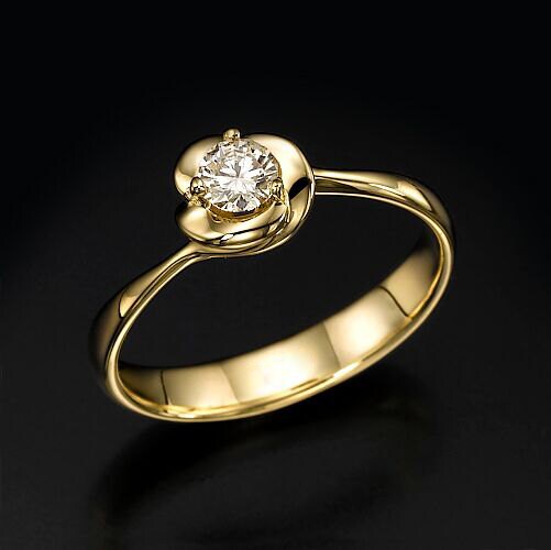 0.20CT flower engagement ring