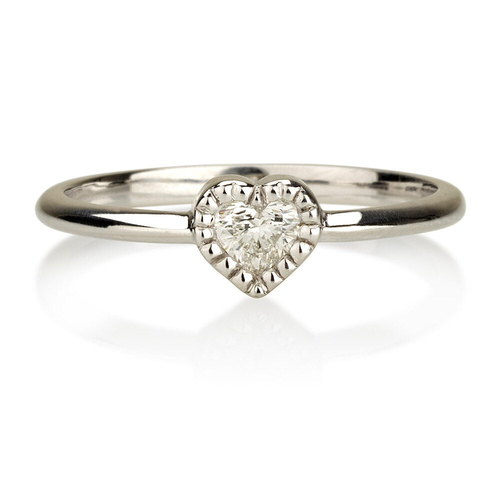 Heart diamond ring